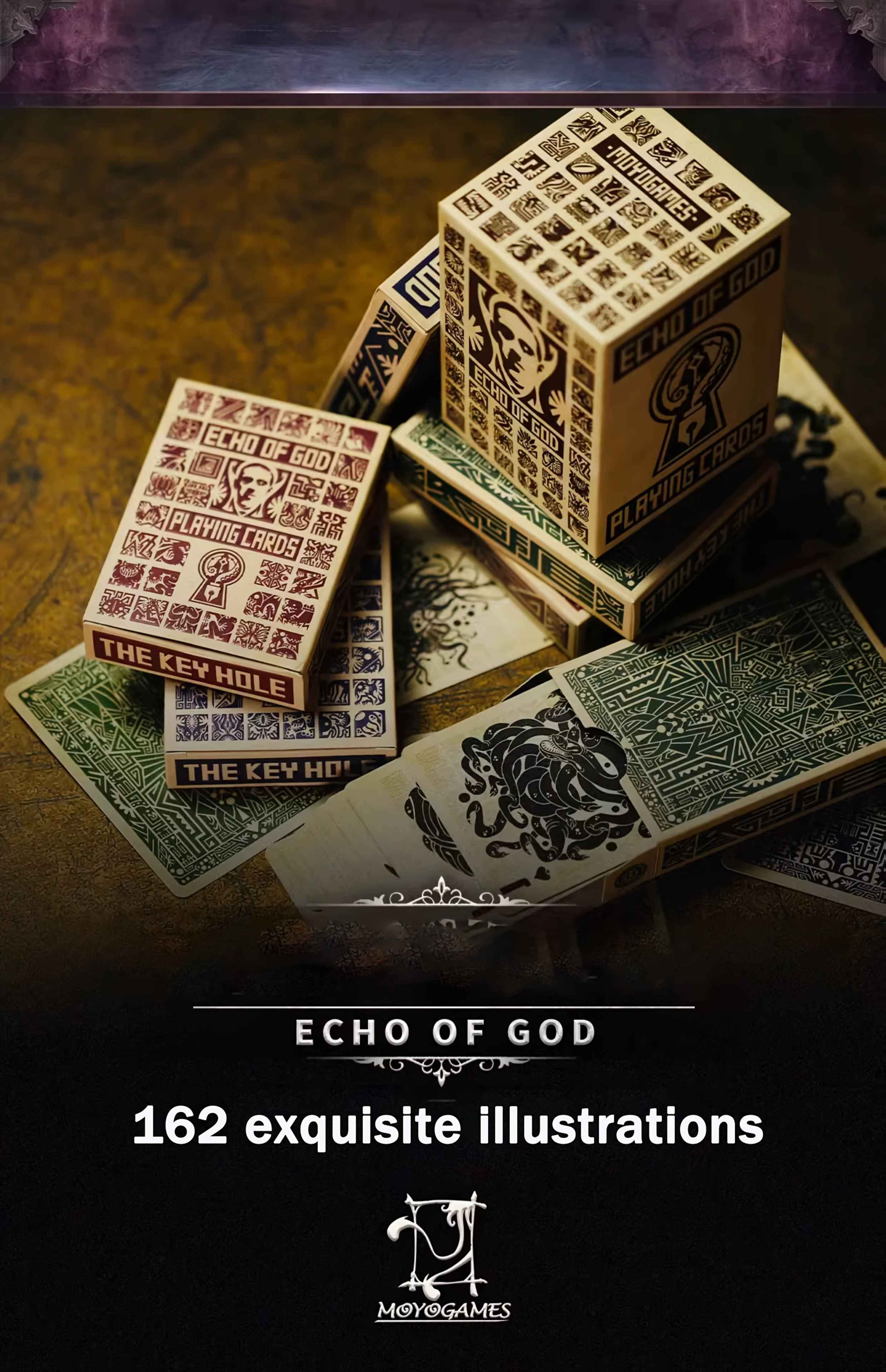 Cthulhu Mythos Series Playing Cards, 54 Cards with Unique Illustrated Designs, Black Core Paper Material, International Standard Size, Double-sided Embossed Anti-slip Finish, Each Card Has an Individual Number. Suitable for Party Entertainment