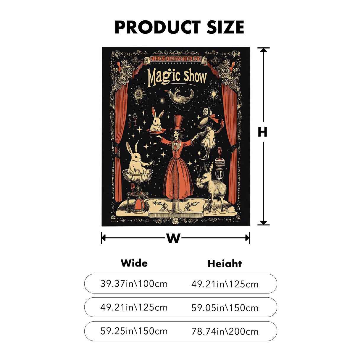 1pc a Two-Dimensional Flat Vintage Magic Show Throw Blanket Featuring a Magician And Rabbit in a Circus Setting. This Ultra-Soft Plush Flannel Blanket Is Perfect for Sofas And Living Rooms, Making It an Ideal Gift for Women And Circus Fans