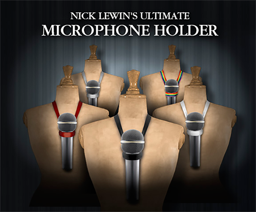 Nick Lewin's Ultimate Microphone Holder (Black) - Trick by Murphy's Magic Supplies, Inc.