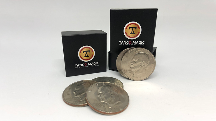 Perfect Shell Coin Set Eisenhower Dollar (Shell and 4 Coins D0202) by Tango Magic by Murphy's Magic Supplies, Inc.