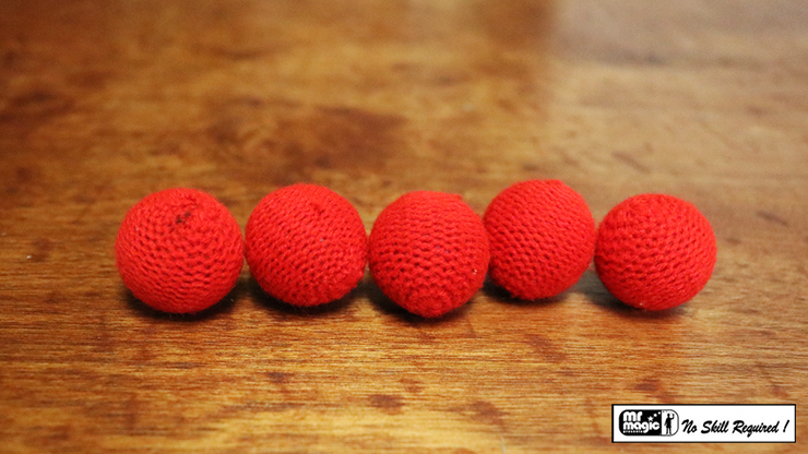Crochet 5 Ball combo Set (1"/Red) by Mr. Magic by Murphy's Magic Supplies, Inc.