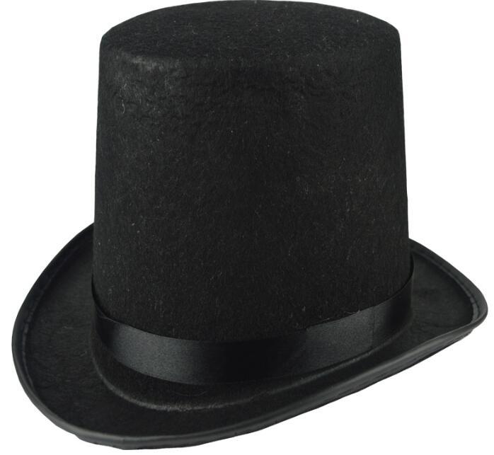 Black Magician Gentleman Top Hat – Classic Performer's Hat for Magic Shows & Cosplay