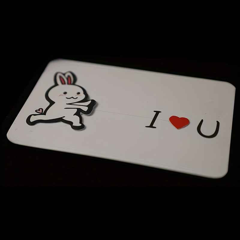 Love launches close-up magic cards. Love moving, stage magic props, creative paper cards. Express love and gratitude. Suitable for party confession events and festivals.