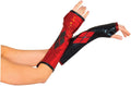 Harley Quinn Gauntlets Glovelets for Adults by HalloweenStore.com