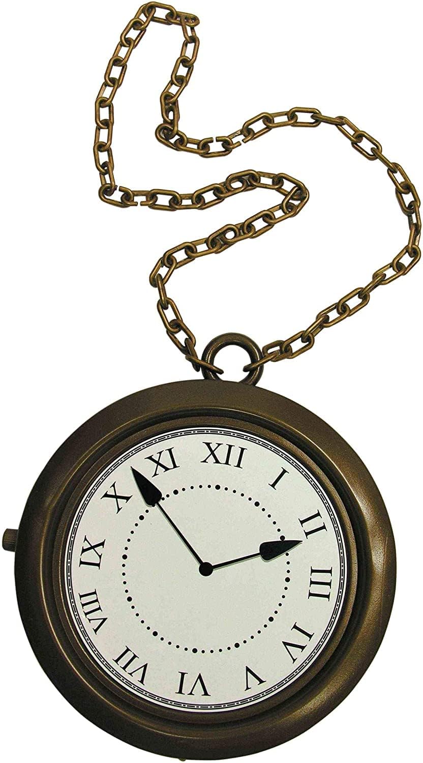 Rapper's Clock Necklace Hip Hop Oversized Old School Clock Accessory by HalloweenStore.com