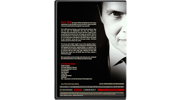 BIGBLINDMEDIA Presents The Boris Wild Marked Deck Project by Boris Wild - DVD by Murphy's Magic Supplies, Inc.