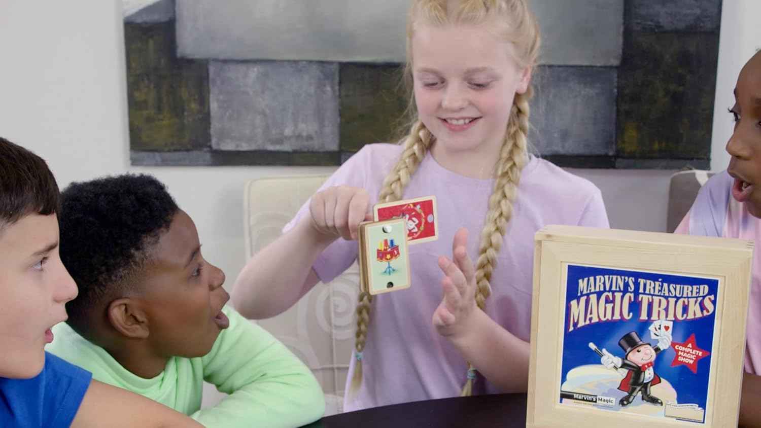 Marvins Magic - Treasured Magic Tricks - Wooden Deluxe Magic Set - Gifts for Kids, Kids Toys, Full Set, Tricks for Adults - with Vanishing Rabbit Illusion, Amazing Rising Cards &amp; More
