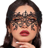 Masquerade Lace Mask Women Black Lace Masks Costume Party Proms Face Mask Halloween Eye Mask by SHOMICOBOUTIQUE