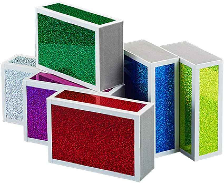 Henrys Juggling Wooden Cigar Box - Glitter Colors with White Tape (Blue)