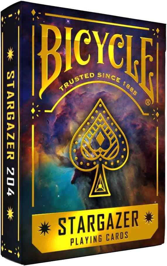 Bicycle Stargazer 204 Playing Cards – Premium Cosmic‑Themed Poker‑Size Deck of Cards with Air‑Cushion Finish, Collectible Space Galaxy Design for Cardistry, Magic Tricks, and Game Night
