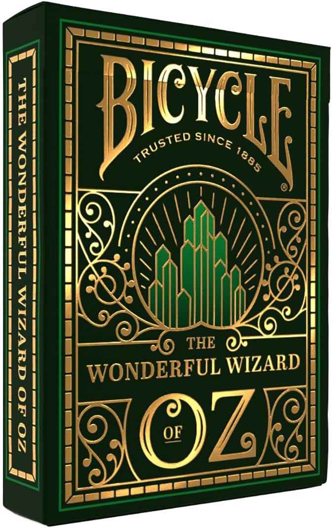 Bicycle Wizard of Oz Playing Cards, Oz Inspired Playing Card Deck, Emerald and Gold, 1 Deck