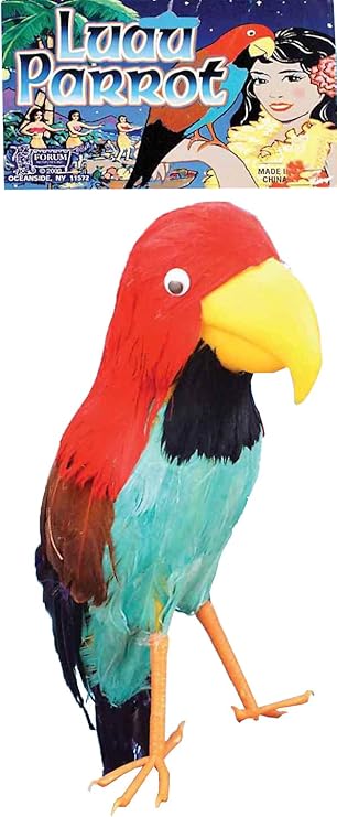 Colorful Feathered Bird Pirate Parrot Prop Shoulder Sitter by HalloweenStore.com