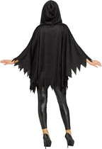 Glittering Ghost Face Adult Poncho by HalloweenStore.com