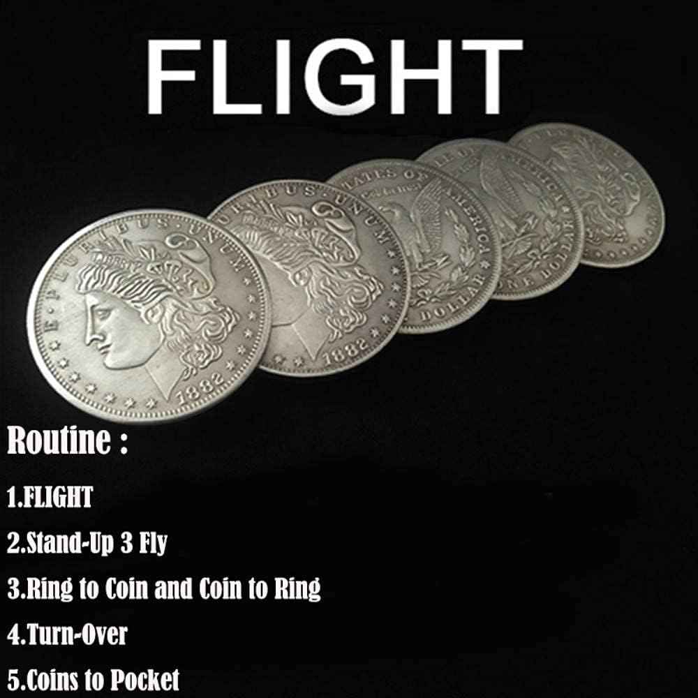 blue-ther Flight Magic Tricks Production Transposition Vanishing Coin Magic Magician Accessories Close Up Illusions Props Gimmick Coin Routine