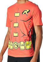 Robin T-Shirt With Cape And Mask DC Comics by HalloweenStore.com