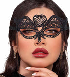 Masquerade Lace Mask Women Black Lace Masks Costume Party Proms Face Mask Halloween Eye Mask by SHOMICOBOUTIQUE
