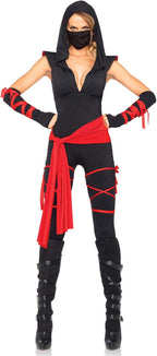 Women's 4 Pc Deadly Ninja Costume Halloween deadpool by SHOMICOBOUTIQUE