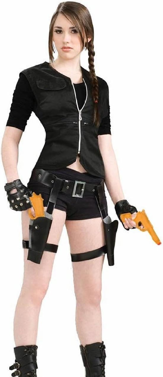 Tomb Raider Vixen Thigh Holster Set Adult Costume Accessory by HalloweenStore.com