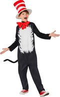 Dr. Seuss Kids Cat in the Hat Costume Jumpsuit by HalloweenStore.com