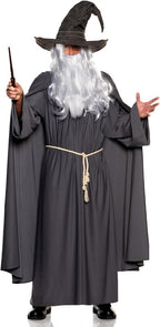 Men's Grey Warlock Renaissance Wizard Adult Costume by HalloweenStore.com