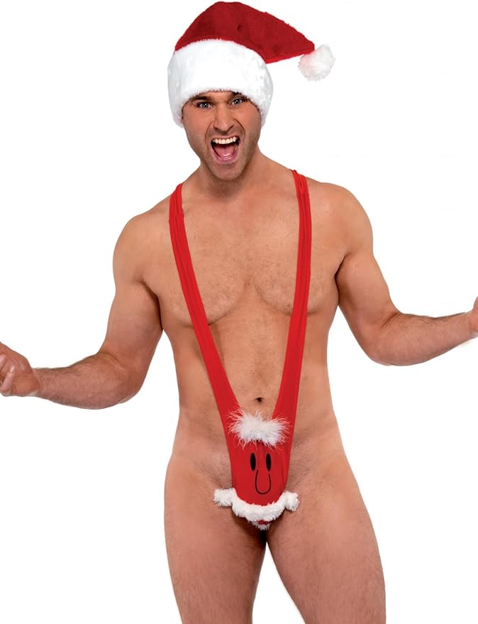 Santa Kini Red with Santa Face, Christmas Adult by HalloweenStore.com