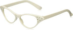 1950's Cat Eye Rhinestone Glasses Clear Lenses by HalloweenStore.com