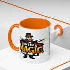 Magic Logo Coffee Mug — "Big Tim's Magic Emporium" Accent Mug (11/15oz) by Printify