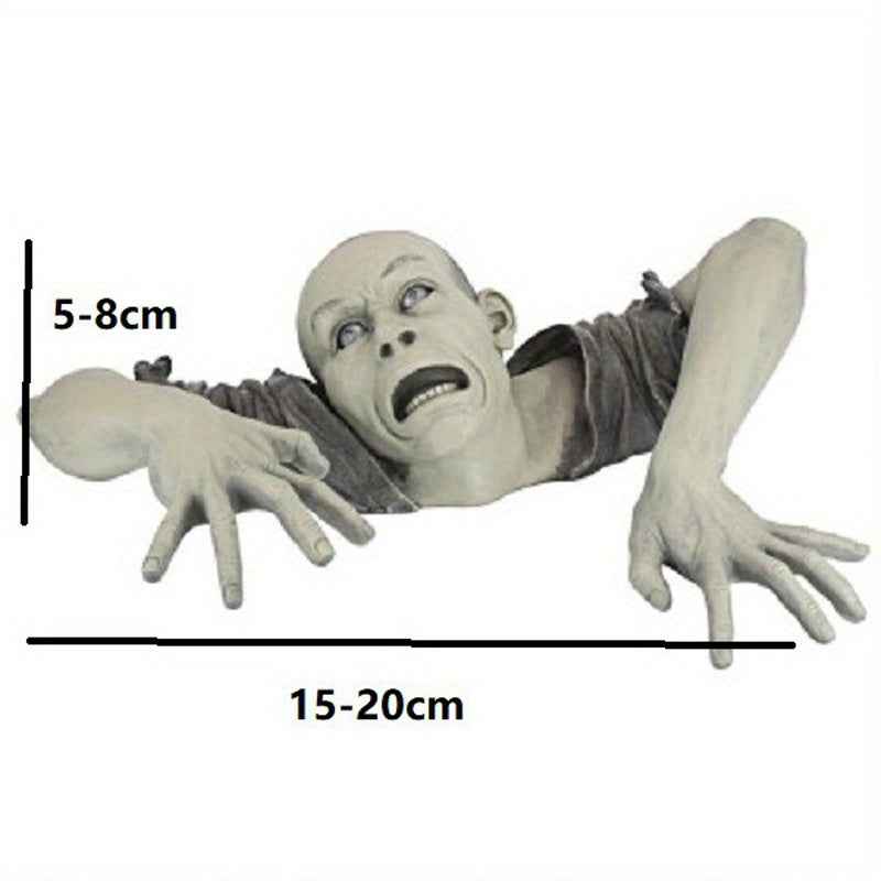 Realistic Crawling Zombie Horror Props with Moving Arms & Legs - Heavy Duty Resin Zombie Statues for Outdoor/Indoor Halloween Decorations, Self-Propelled Motion with Gravity-Activated Movement, No Batteries/Electricity, Easy Setup for Yard