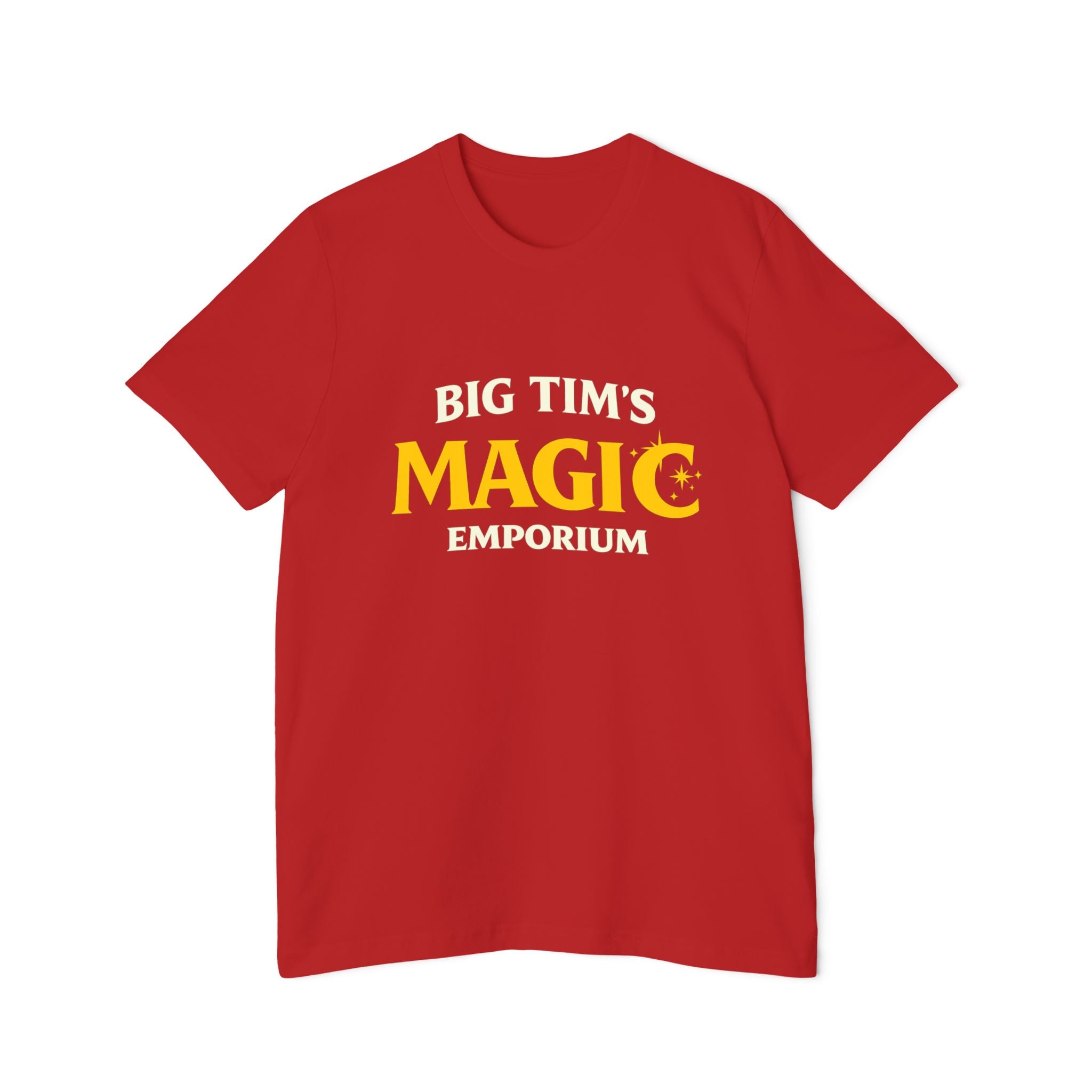 "Big Tim's Magic Emporium" - Retro Logo Tee T-Shirt by Printify