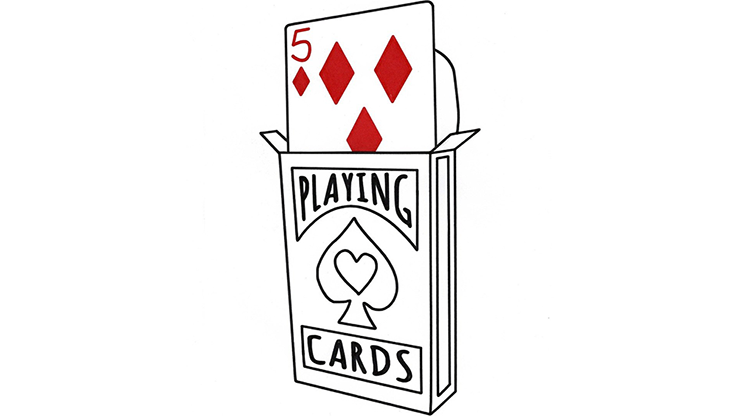 Cardiographic Lite RED CARD 5 of Diamonds Refill by Martin Lewis - Trick by Murphy's Magic Supplies, Inc.