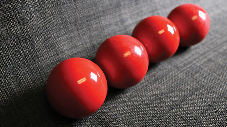 Wooden Billiard Balls (1.75" Red) by Classic Collections by Murphy's Magic Supplies, Inc.