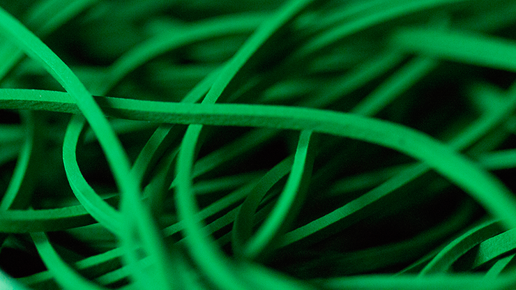 Joe Rindfleisch's SIZE 16 Rainbow Rubber Bands (Marcus Eddie - Green Pack ) by Joe Rindfleisch by Murphy's Magic Supplies, Inc.