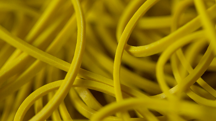 Joe Rindfleisch's SIZE 16 Rainbow Rubber Bands (Russell Leeds -Yellow ) by Joe Rindfleisch by Murphy's Magic Supplies, Inc.