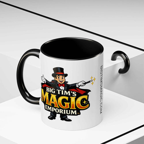 Magic Logo Coffee Mug — "Big Tim's Magic Emporium" Accent Mug (11/15oz) by Printify