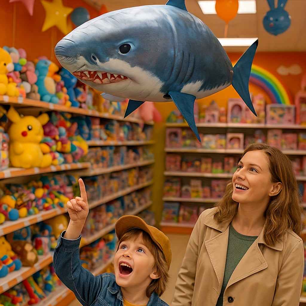 [Christmas, Halloween Gift] Remote Control Gliding Shark Inflatable, Realistic RC Flying Fish Balloon Toy for Kids & Teens, Hovers And Floats in Mid-Air, Amazing Black Friday Deals, Best Birthday, Christmas, Halloween Gift Idea, Soaring Adventure Indoor/