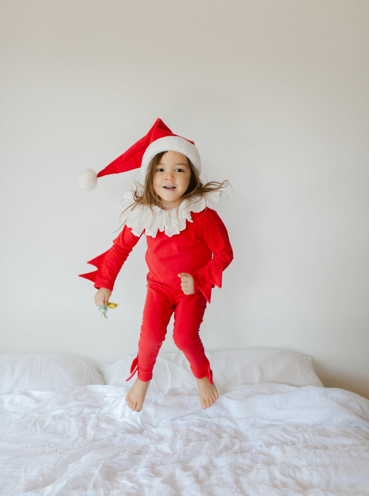 Red Holiday Elf Costume, Santa Costume by Band of the Wild