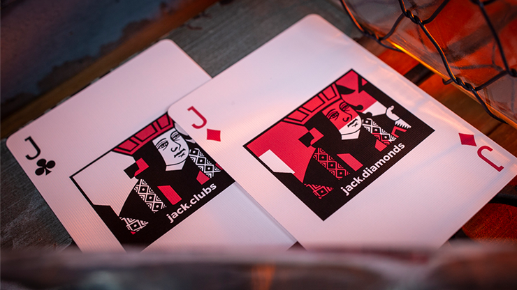 Sinis (Raspberry and Black) Playing Cards by Marc Ventosa by Murphy's Magic Supplies, Inc.