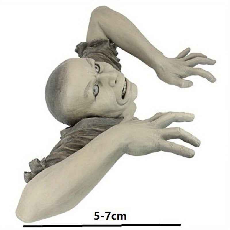 Realistic Crawling Zombie Horror Props with Moving Arms & Legs - Heavy Duty Resin Zombie Statues for Outdoor/Indoor Halloween Decorations, Self-Propelled Motion with Gravity-Activated Movement, No Batteries/Electricity, Easy Setup for Yard