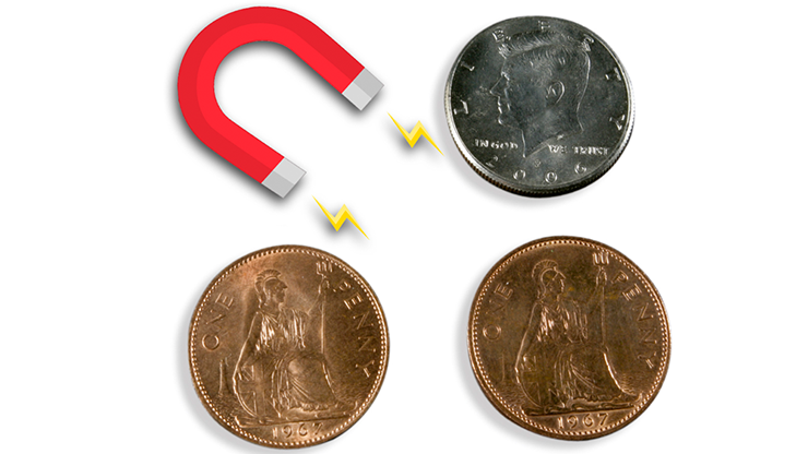 Magnetic Scotch and Soda English Penny by Eagle Coins by Murphy's Magic Supplies, Inc.