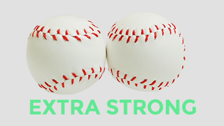 Strong Chop Cup Balls White Leather (Set of 2) by Leo Smetsers - Trick by Murphy's Magic Supplies, Inc.