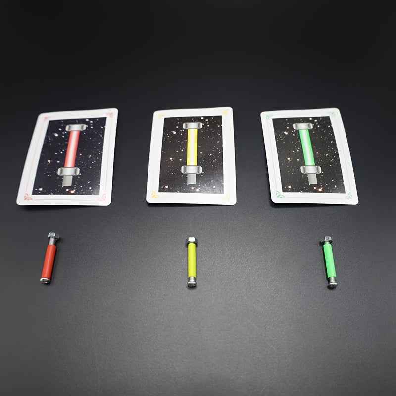 The Magic Prop, Mind Screw, Is a Mentalism Trick Where The Audience Randomly Selects a Card, And The Screws of The Same Color Will Automatically Loosen. It's Perfect for Close-Up Magic Performances at Parties And Gatherings