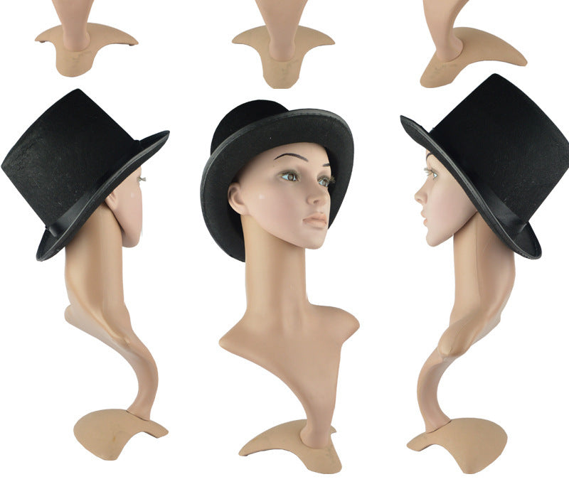 Black Magician Gentleman Top Hat – Classic Performer's Hat for Magic Shows & Cosplay