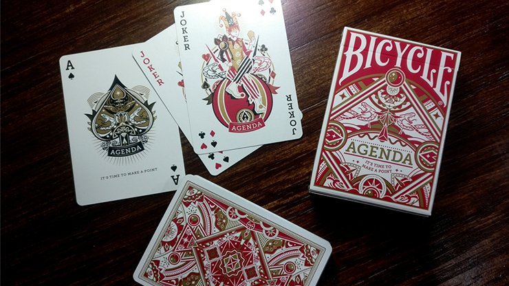 Agenda Red Basic Edition Playing Cards by Murphy's Magic Supplies, Inc.