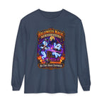 Halloween Magic Long Sleeve Tee — "No Bodies Required" Ghosts Design by Printify