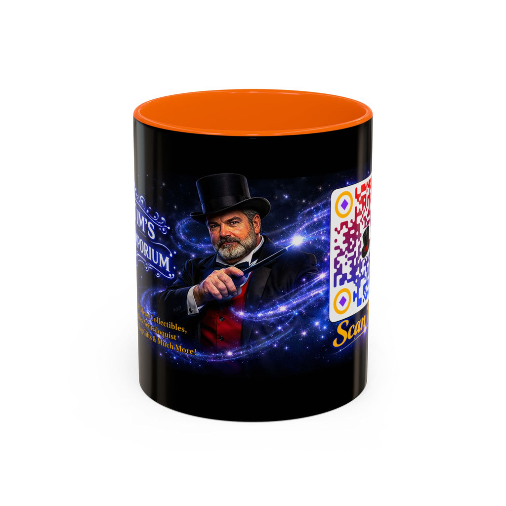 Magic QR Coffee Mug — 'Scan Me!' Mystical Barista Tea & Coffee Cup