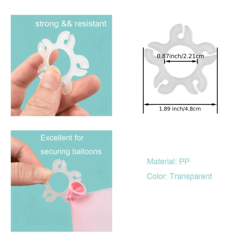40pcs Balloon Support Clips, 5-In-1 Plum Blossom Flat Clips, Suitable for Holiday Events, Birthday Parties, Wedding Celebrations, Decorative Balloon Model Clips, Balloon Arch Tool