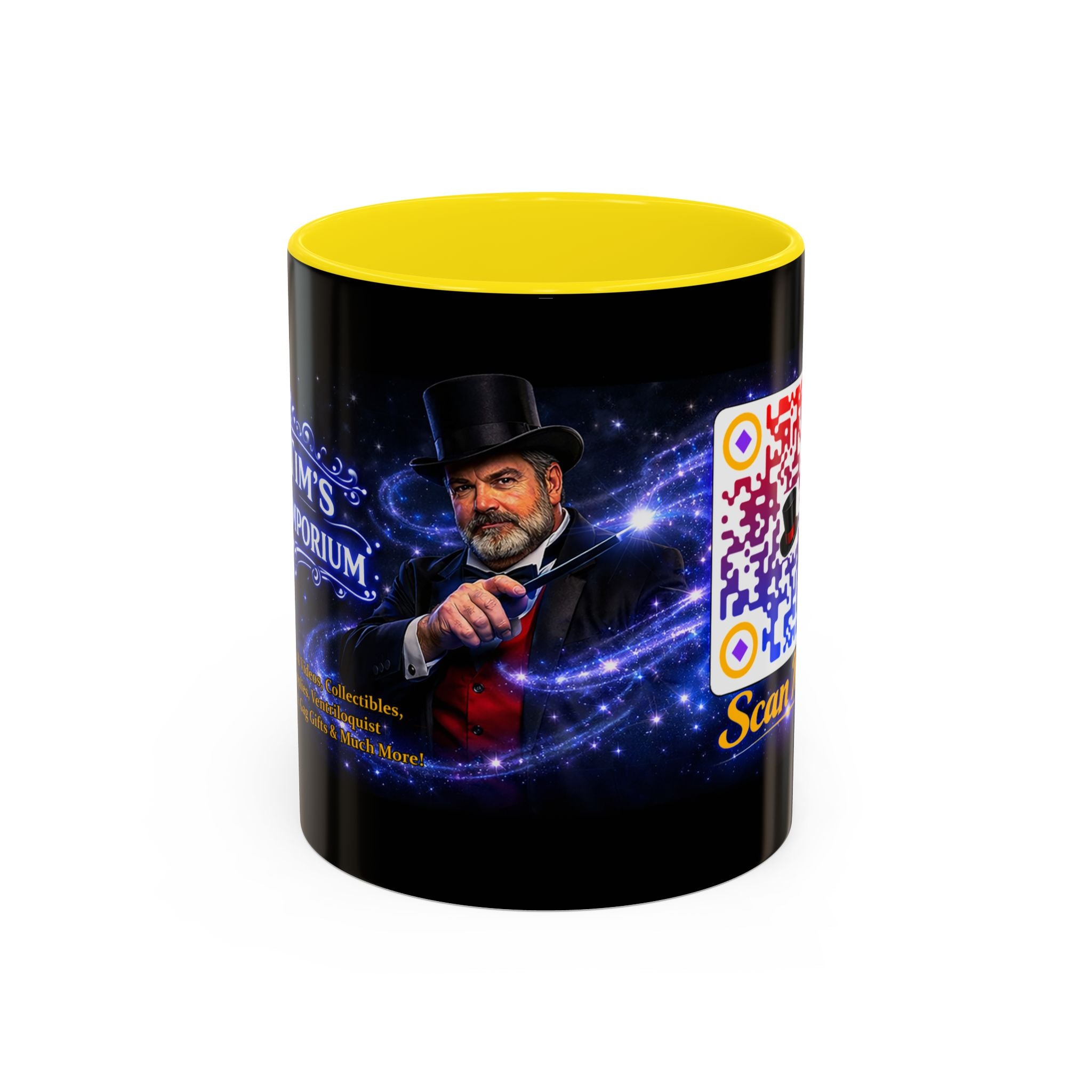 Magic QR Coffee Mug — 'Scan Me!' Mystical Barista Tea & Coffee Cup