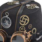 Punk Style Retro Compass Zipper Gear Glasses Magic Hat by My Store