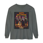 Halloween Monsters Long Sleeve T-Shirt — "Happy Halloween" Graphic by Printify