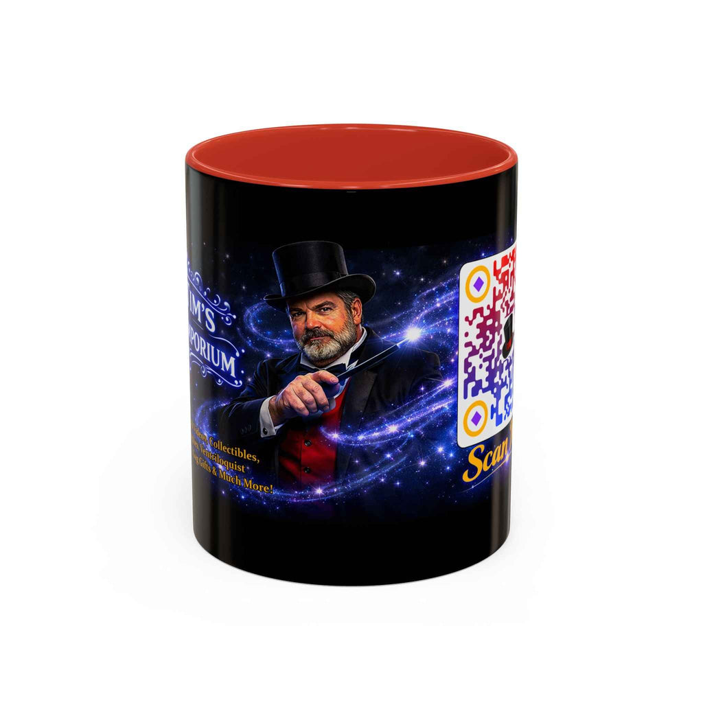 Magic QR Coffee Mug — 'Scan Me!' Mystical Barista Tea & Coffee Cup
